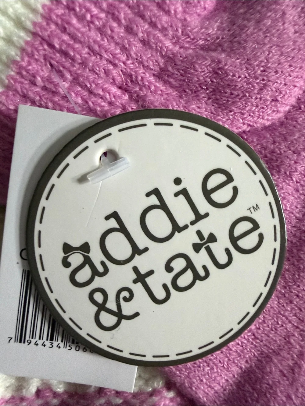 Addie & Tate Pink Colorblock Beanie & Gloves Set